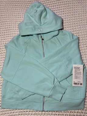 lululemon ideal mint scuba oversized half zip hoodie size m/l
